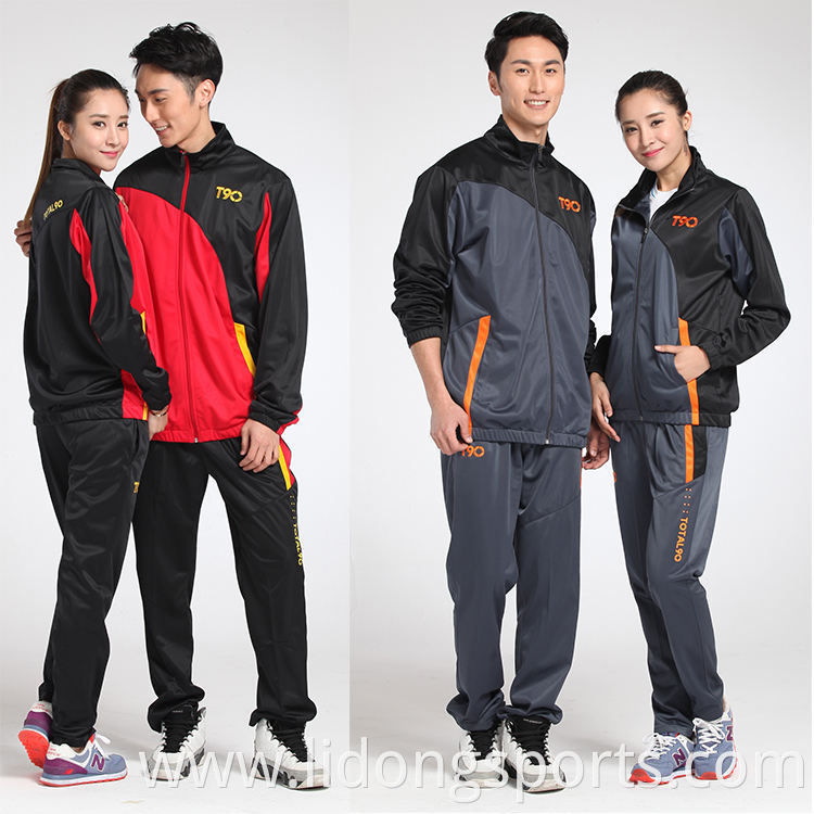 Custom Sports Men Training Jogging Jacket Plain Soccer Team Tracksuit Jacket Black And Red Track Jacket